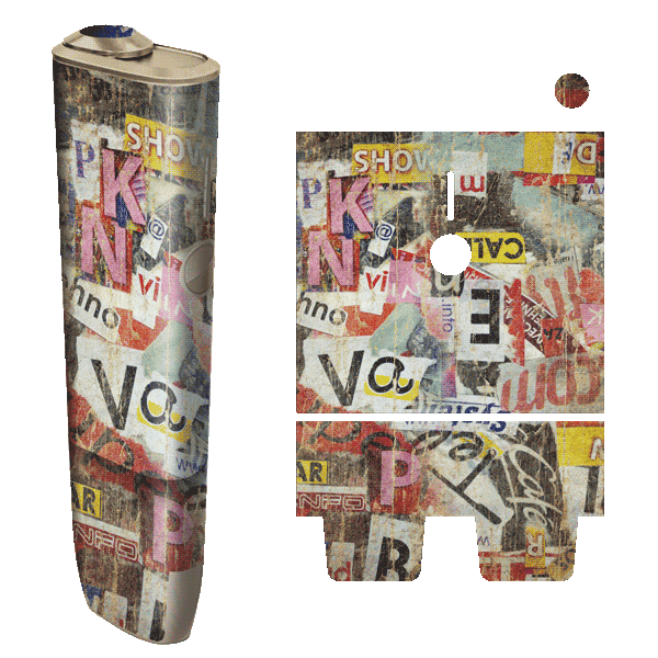 イルマワン専用シール（新聞紙）（コラージュ）